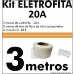Kit Fita Elétrica Eletrofita 2 Pistas 3 Metros 750v/20amp