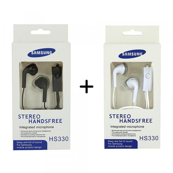 Kit 2 Fone de Ouvido Samsung Hs330 Intra-auricular Branco e Preto