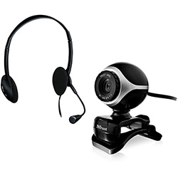 Tudo sobre 'Kit Fone de Ouvido + Webcam Exis Chatpack - Black - Trust'