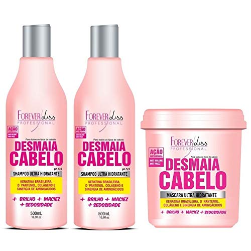 Kit Forever Liss Desmaia Cabelo 2 Shampoo + 1 Mascara 350g
