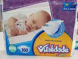 Kit 3 Fralda Infantil Vitalidade Baby Rn / 300 Un - Kairós