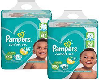 Kit Fralda Pampers Confort Sec Super Tamanho XXG 112 Tiras - P&G