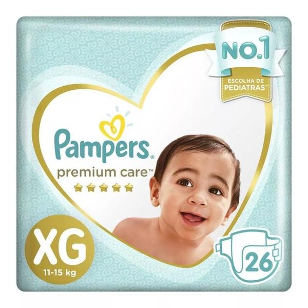 Kit Fralda Pampers Premium Care Tamanho Xg 182 Unidades