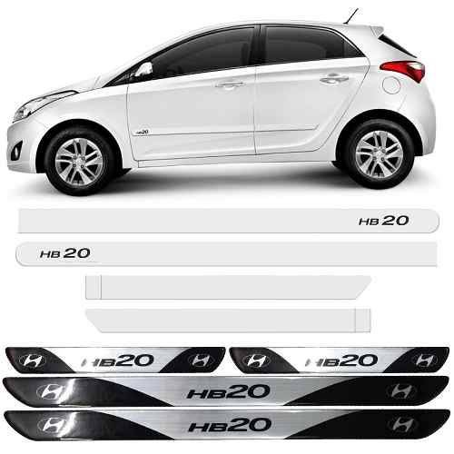 Tudo sobre 'Kit Friso Lateral Hyundai Hb20 Branco Polar + Soleira'
