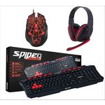 Kit Gamer Mouse + Teclado + Headset Spider 3 Fortrek