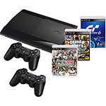 Tudo sobre 'Kit Games - Console PlayStation 3 250GB + 3 Jogos + 2 Controles Dualshock 3 Preto Sem Fio'