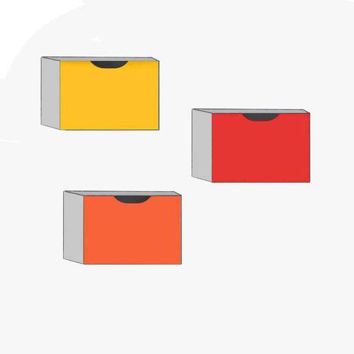 Tudo sobre 'Kit 3 Gavetas Organizadoras Color'