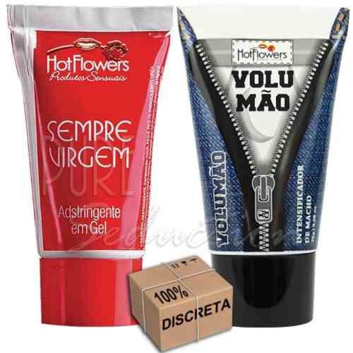 Tudo sobre 'Kit Gel Masculino Volumãoo e Gel Feminino Sempre Virgem'