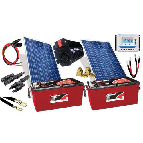 Kit Gerador de Energia Solar 300wp - Gera Até 870wh/dia