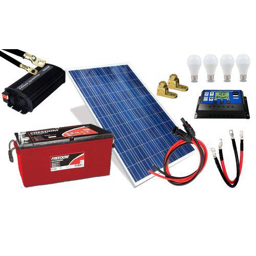 Kit Gerador de Energia Solar 150wp - Gera Até 435wh/dia