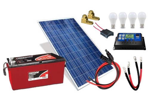 Kit Gerador de Energia Solar 150Wp - Gera Até 435Wh/Dia