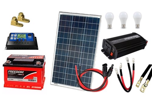 Kit Gerador de Energia Solar 60Wp - Gera Até 160Wh/Dia