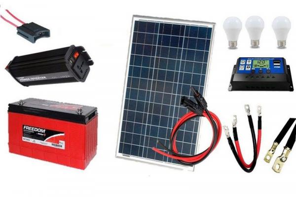 Kit Gerador de Energia Solar 90Wp - Gera Até 259Wh/dia - Sinosola