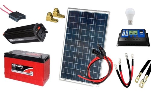 Kit Gerador de Energia Solar 90Wp - Gera Até 259Wh/Dia