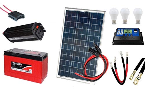 Kit Gerador de Energia Solar 90Wp - Gera Até 259Wh/dia