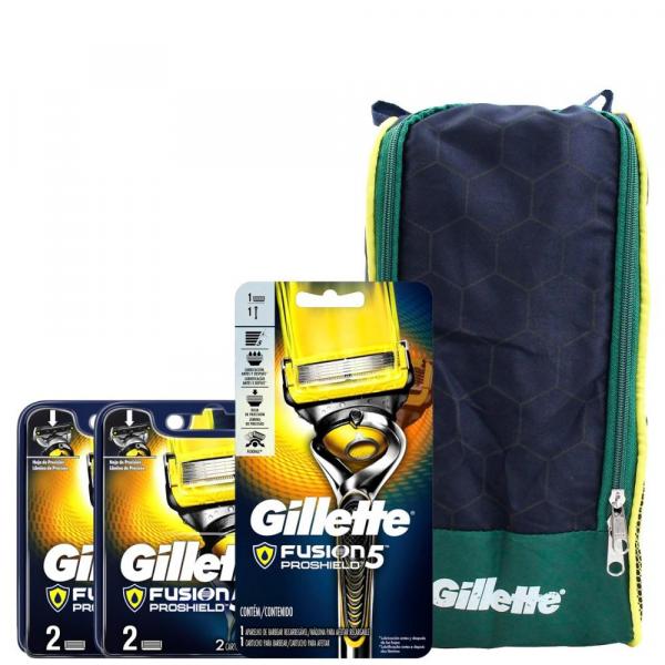 Tudo sobre 'Kit Gillette Fusion Proshield Apelho + Carga com 4 Unidades + Porta Chuteira'
