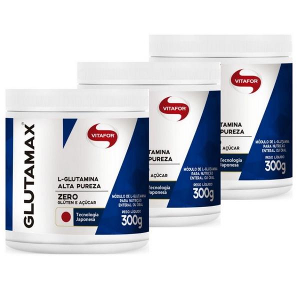 Kit 3 Glutamina Glutamax em Pó Vitafor 300g