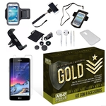 Kit Gold LG K8 2017 com 8 Itens - Armyshield