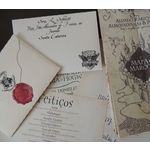 Kit Harry Potter – Convocação - com Carta + Mapa + Bilhete + Lista de Feitiços
