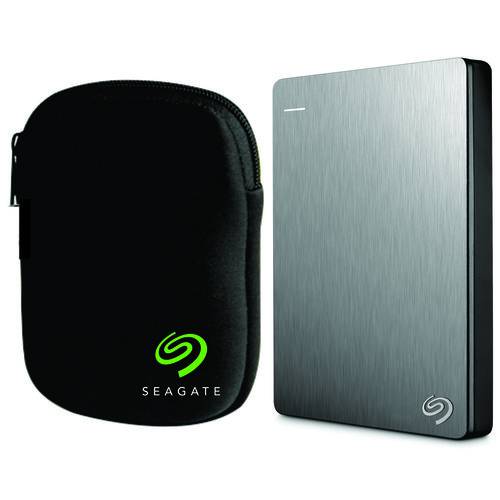 Kit HD Ext. Seagate 2TB Backup Plus Slim Prata USB 3.0 + Case Seagate