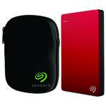 Kit HD Ext. Seagate 2TB Backup Plus Slim Vermelho USB 3.0 + Case Seagate