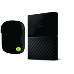 KIT HD EXTERNO 1TB Preto USB3.0 WD MY Passport 2.5" - WDBYNN0010BBK - WESTERN DIGITAL + CASE