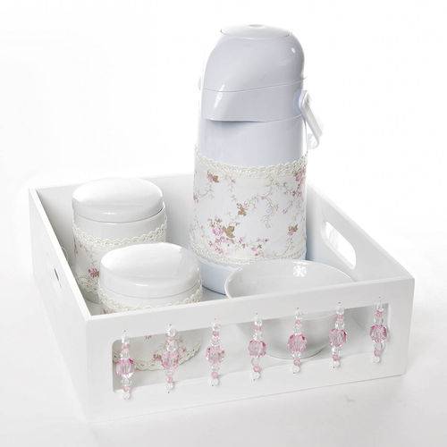 Tudo sobre 'Kit Higiene com Porcelanas e Capa Pedra Rosa Quarto Bebê Menina'