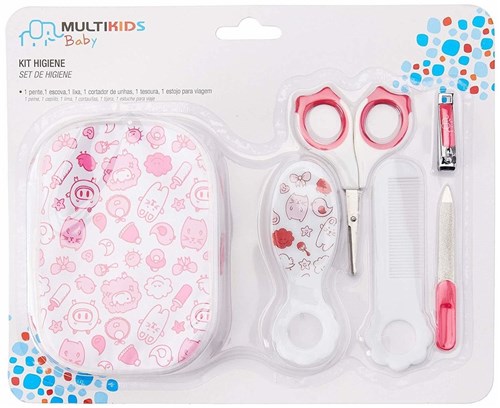 Kit Higiene Multikids Baby - Rosa