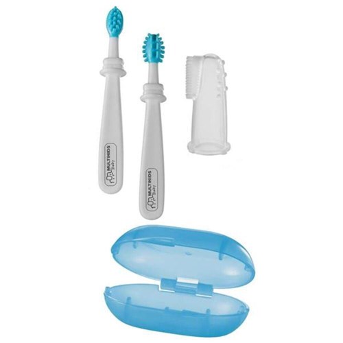 Kit Higiene Oral Azul Multikids Baby