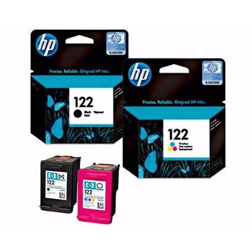 Kit Hp 122 Cartucho 1 Preto e 1 Colorido para 1000 2050 3050