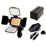 Kit Iluminador de LED 3200K Profissional LED-VL001B + Bateria NP-F750 + Carregador