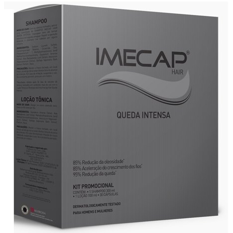 Kit Imecap Hair Queda Intensa Shampoo 300Ml + Loção 100Ml
