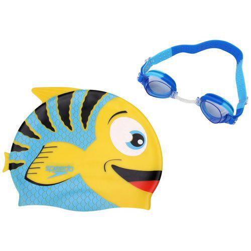 Kit Infantil Óculos + Touca Fish Combo Azul - Speedo