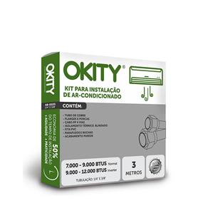 Kit Instalação Ar Condicionado Split 7.000 a 9.000 - 3m Sem Suporte - Okity