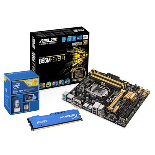 Kit Intel Core I5 4440 + Asus B85M-E/BR + 8GB DDR3 1600MHz Kingston HyperX Fury
