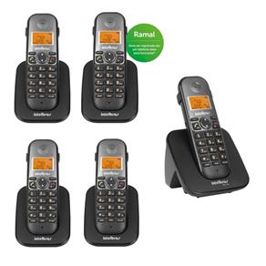 Kit Intelbras Telefone Sem Fio Ts5120 + 04 Ramais Ts5121