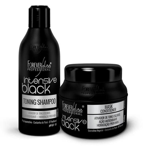 Kit Intensive Black Forever Liss - Shampoo + Mascara