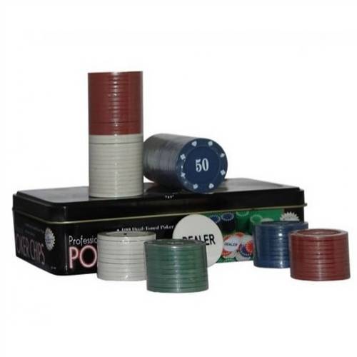 Kit Jogo de Fichas de Poker Numeradas com 100 Pcs e Botao Dealer com Maleta Luxo