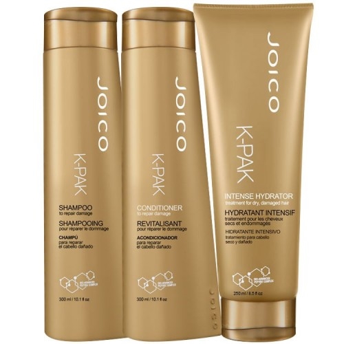 Kit Joico K-Pak Shampoo 300ml + Condicionador 300ml + Intense Hydrator 250ml