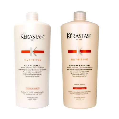 Kit Kérastase Nutritive Magistral Shampoo 1000ml + Condicionador 1000ml