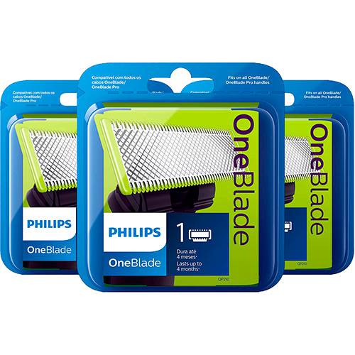 Tudo sobre 'Kit 3 Lâminas Oneblade Qp21050 - Philips'