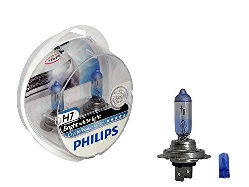 Kit Lâmpada Philips Crystal Vision Ultra H7 - Luz Branca