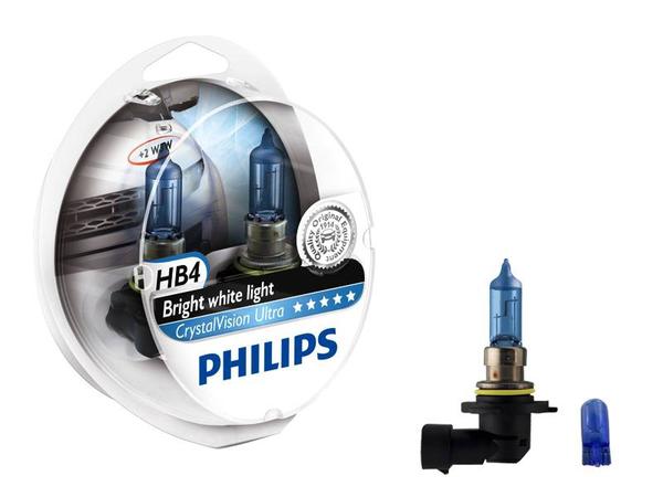 Kit Lâmpada Philips Crystal Vision Ultra HB4 - Luz Branca