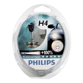 Kit Lampada Philips Xtreme Vision H4 55w 12v - Efeito Xenon