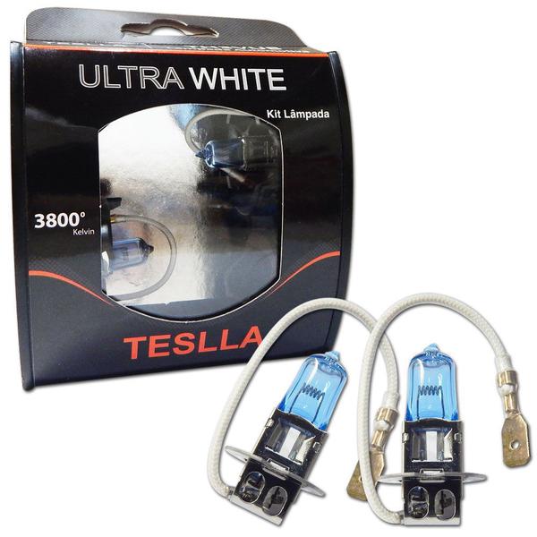 Kit Lâmpadas Super Brancas Teslla Ultra White H3 3800k - 24v