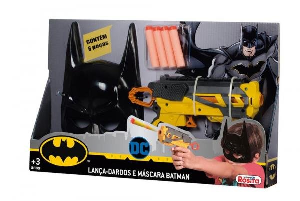 Kit Lança-dardos e Máscara Batman - BBRA Rosita