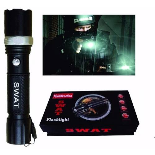 Kit Lanterna Tática Militar Profissional Swat Police 1.5 Km