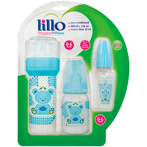 Kit Lillo Primeiros Passos Azul com 3 Peças