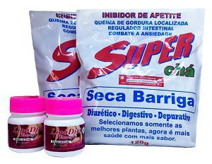 Kit 2 Lipo Diet Emagry 60 Cáps. + 2 Super Chá 120g - Fonte Life Gold / Farmacopeia Brasileira