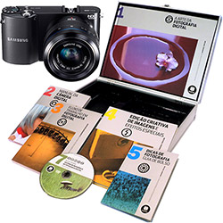 Kit Livro + Câmera Digital Samsung NX1000 20.3MP C/ Lente Intercambiável 20-55mm Preta + Livro Sistema de Referência de Fotografia Digital